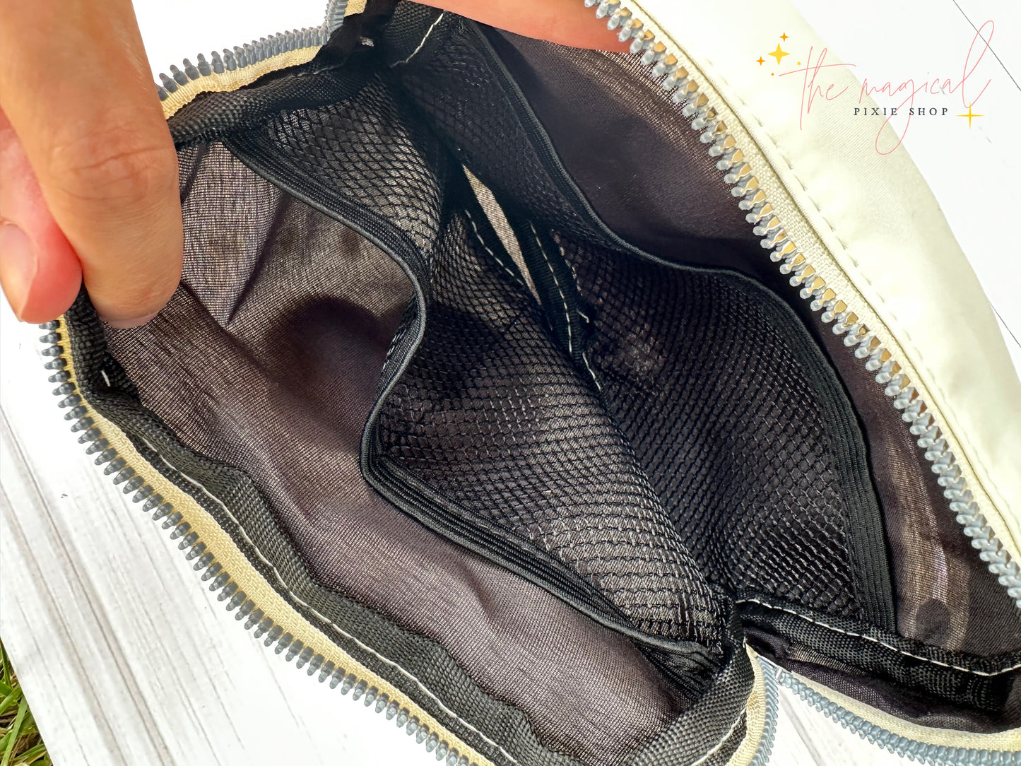 Ivory Bag with Mouse Patch