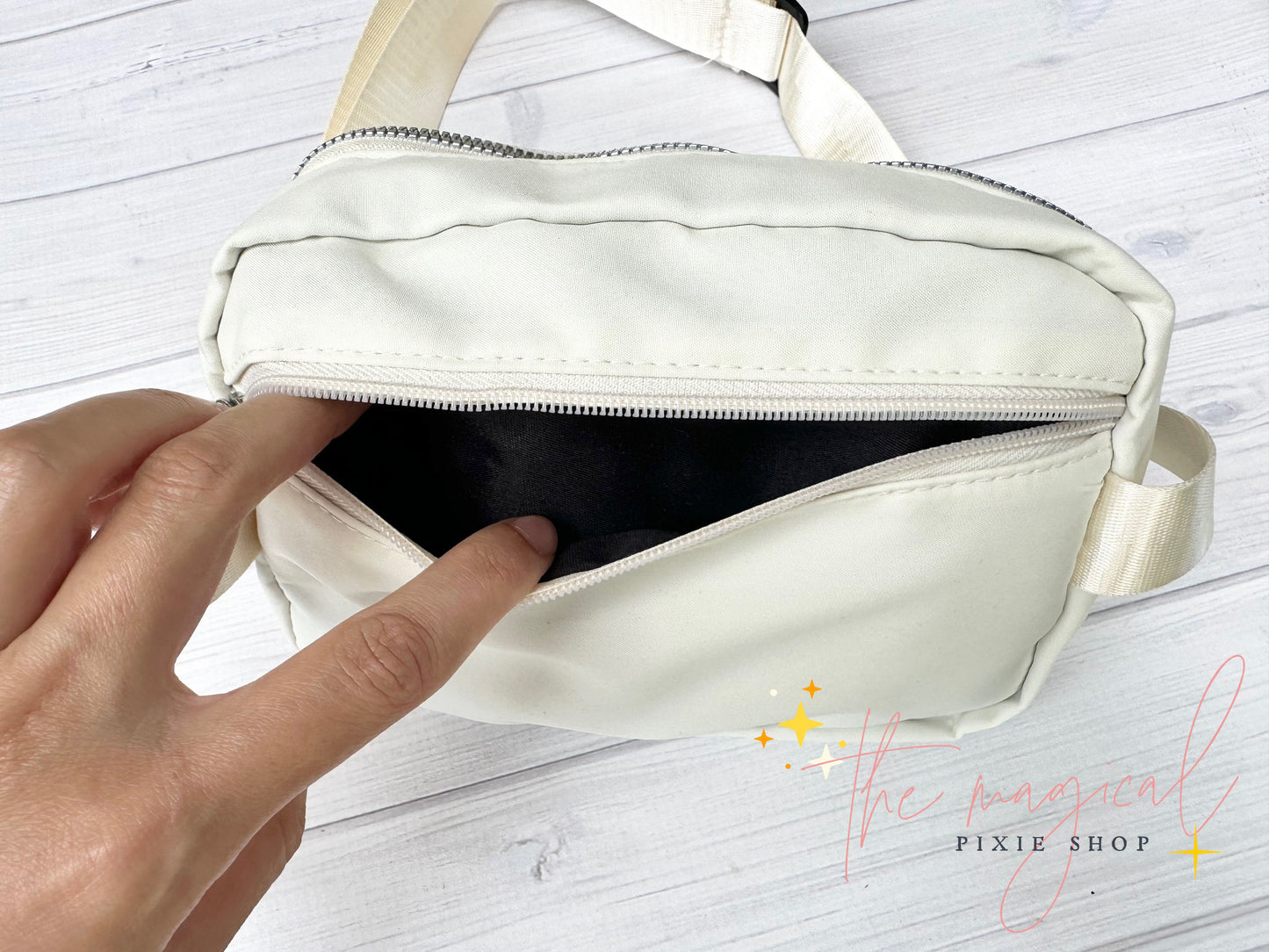 Floral Castle Patch Ivory Crossbody