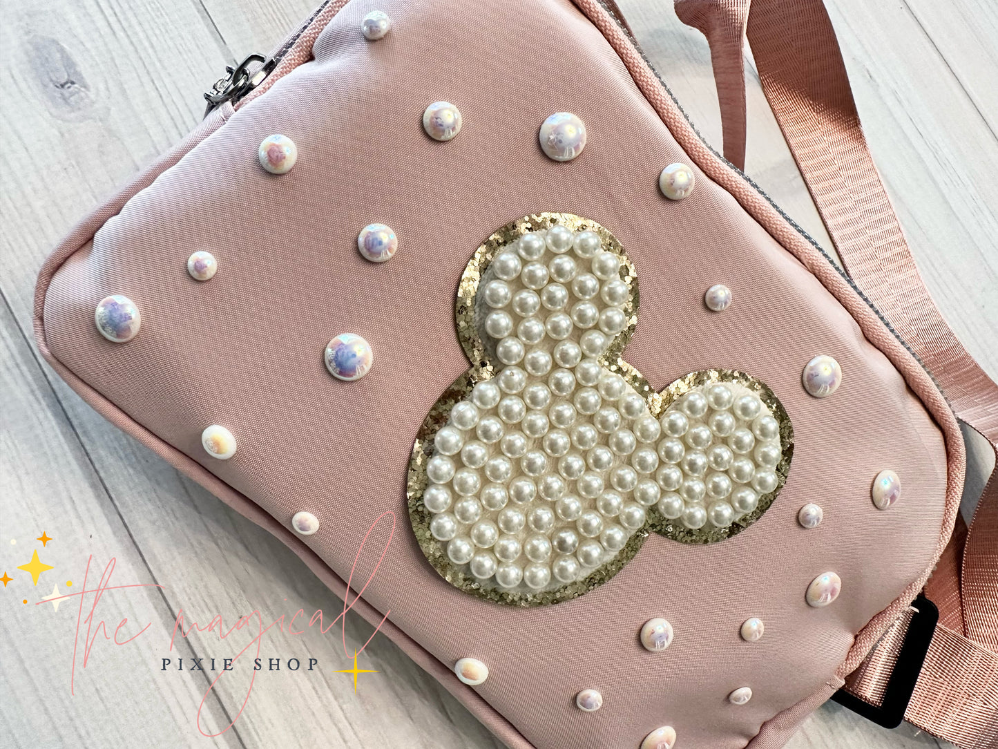 Soft Pink Bag with Mouse Patch