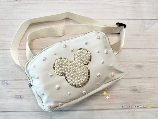 Ivory Bag with Mickey Patch