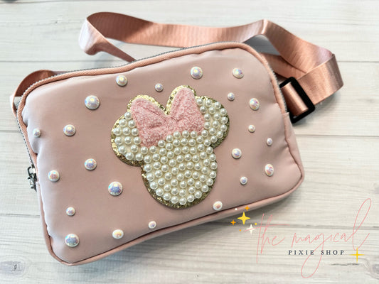 Soft Pink Bag with Pink Minnie Patch